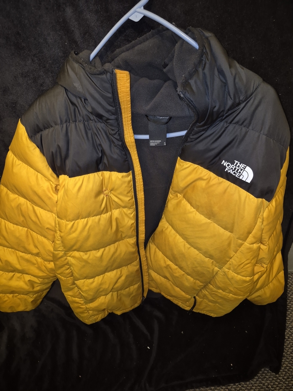 The North Face Kids Yellow and Black Puffy Insulated Jacket